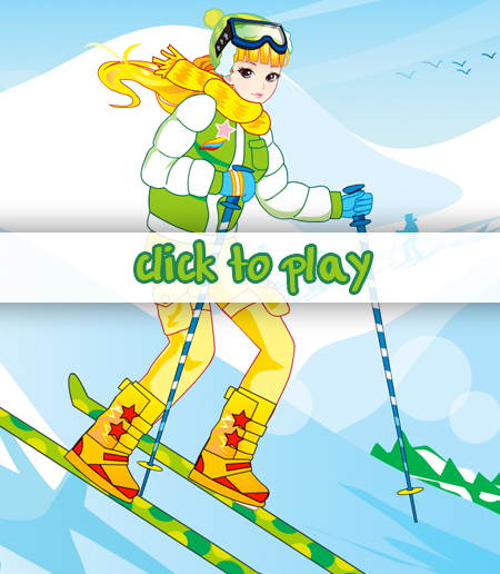 A Girl Skiing